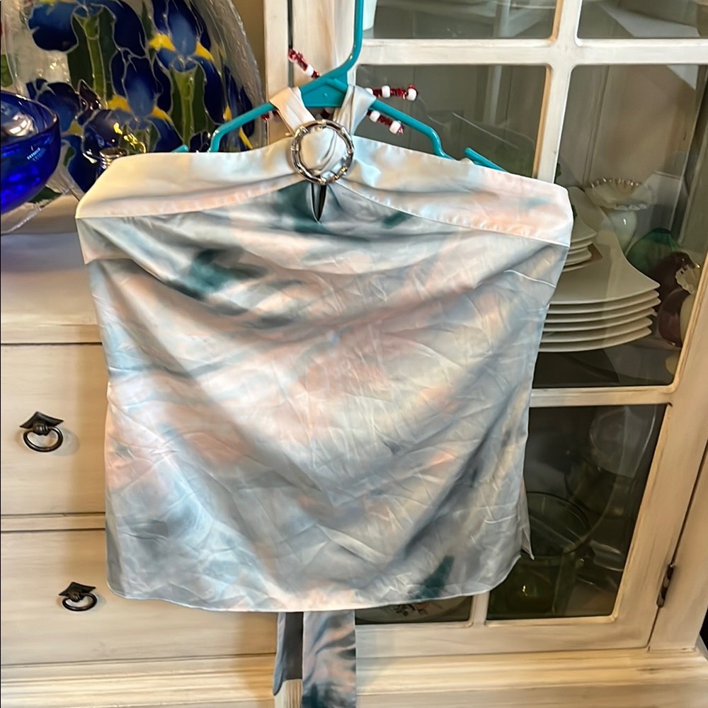 WHBM Tye-Dye Strapless/Halter Top